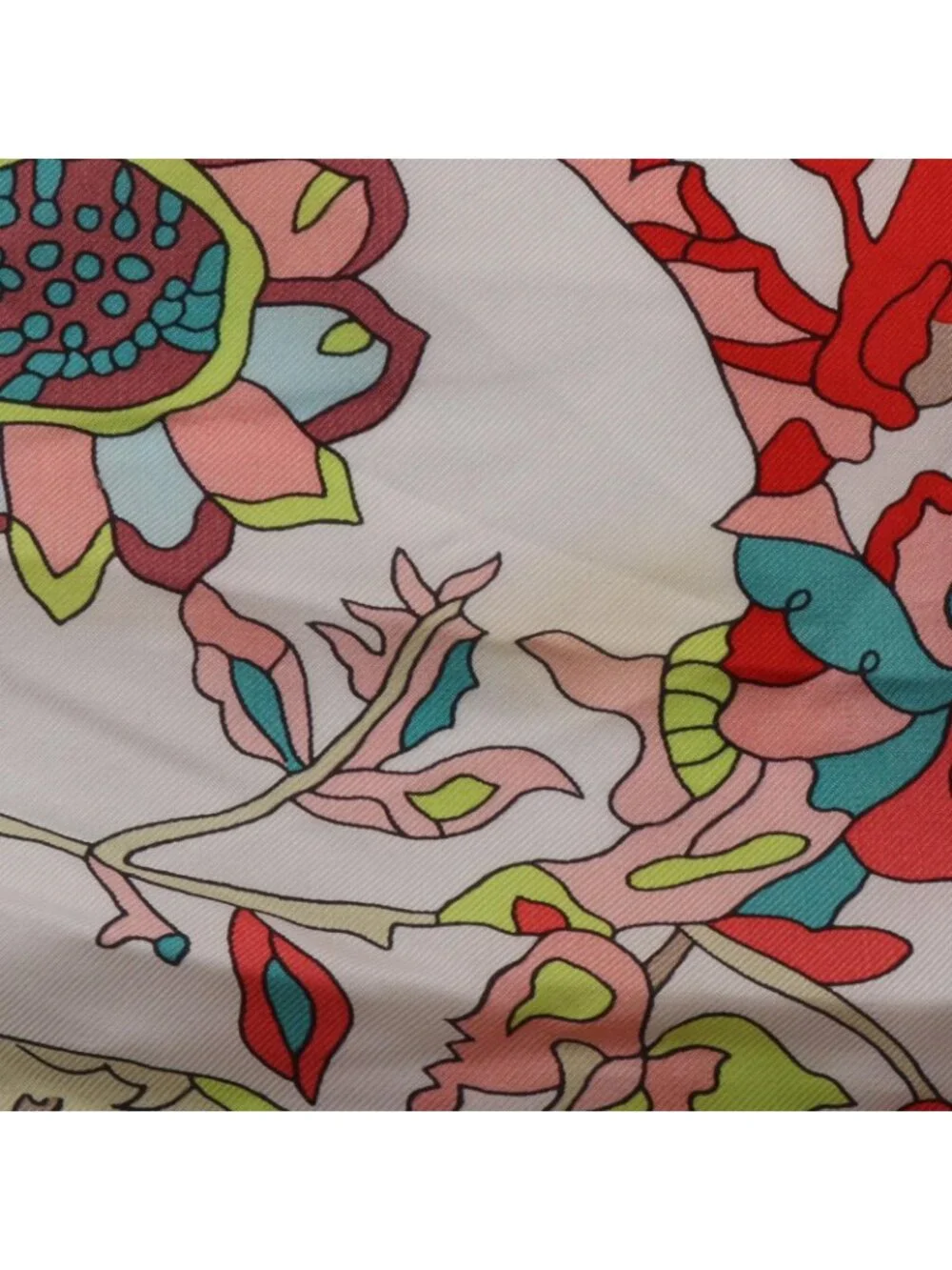 Hermes Scarf Carre Geant 140 Silk Twill Fantaisies Indiennes Orange